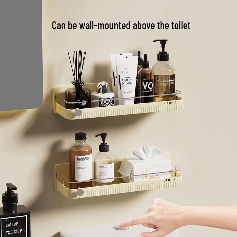 Punch-Free Wall-Mounted Over-the-Toilet Storage Rack