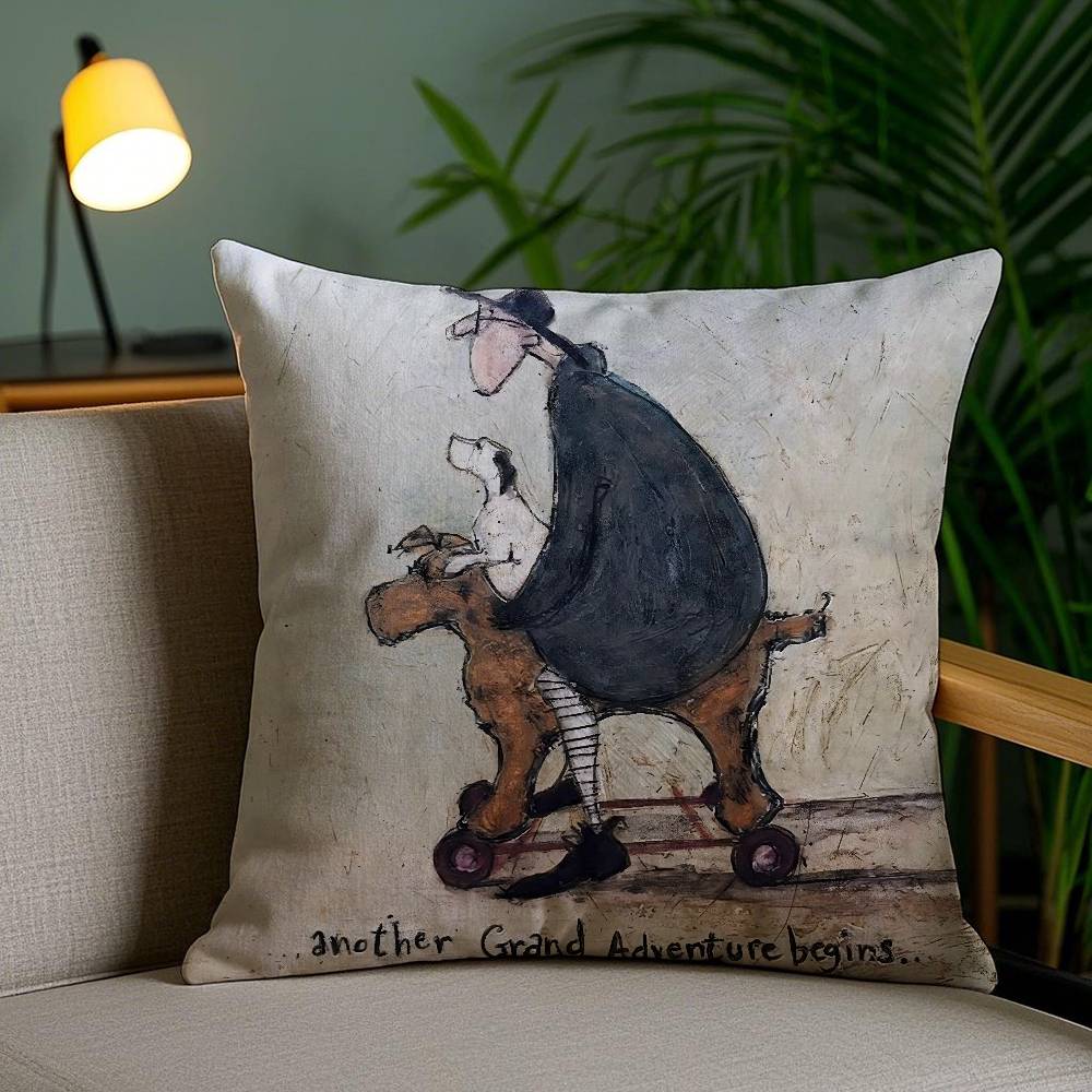 Наволочка Картина S-Sam Toft Искусство Диван Короткий Плюш Двусторонняя HD Печать Комната Домашний Офис Подарок Чехол на Подушку