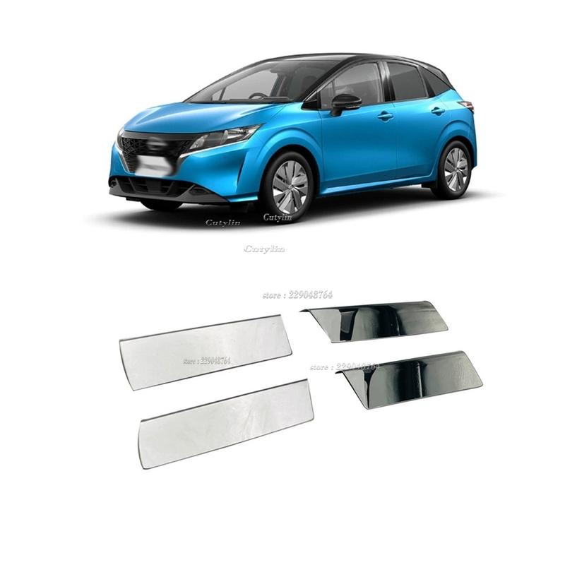 For Nissan Note E13 Stainless Steel Center Bottom Grill Sticker Decoration Cover Trim Car Styling Accessories