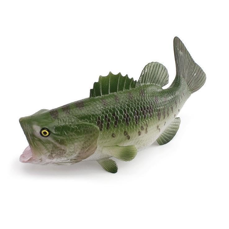[Nekogamiyama] Black Bass, Largemouth Bass, River Fish, Lake Fish, Figurine Model, Miniature Ornament, Interior Decor, Collectible Model