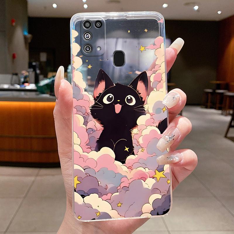 Case For Samsung M31 M21s M21 M30s Luxury Dragon Cute Cool Boys Girls Soft silicone Phone Case Back Cover Transparent TPU Shell
