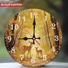 30x30cm Wood Wall Clock Treated with Non-Toxic, Child-Safe Sealants