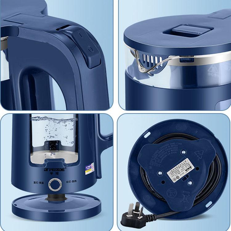 Стеклянный электрический чайник, бытовой большой емкости из нержавеющей стали, встроенный автоматический чайник с кипящей водой с постоянной температурой