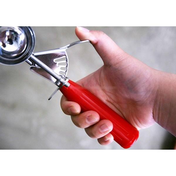 KC Ice Cream Scoop 9 Size Collection, No. 24 (red), 1 Piece, Korean Popular Tableware