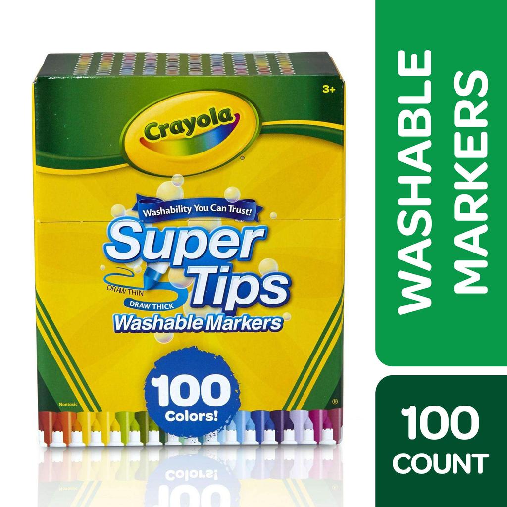 Crayola Marker Removable Marker Pen 100 цветов Super Tips Оригинальный продукт 585100