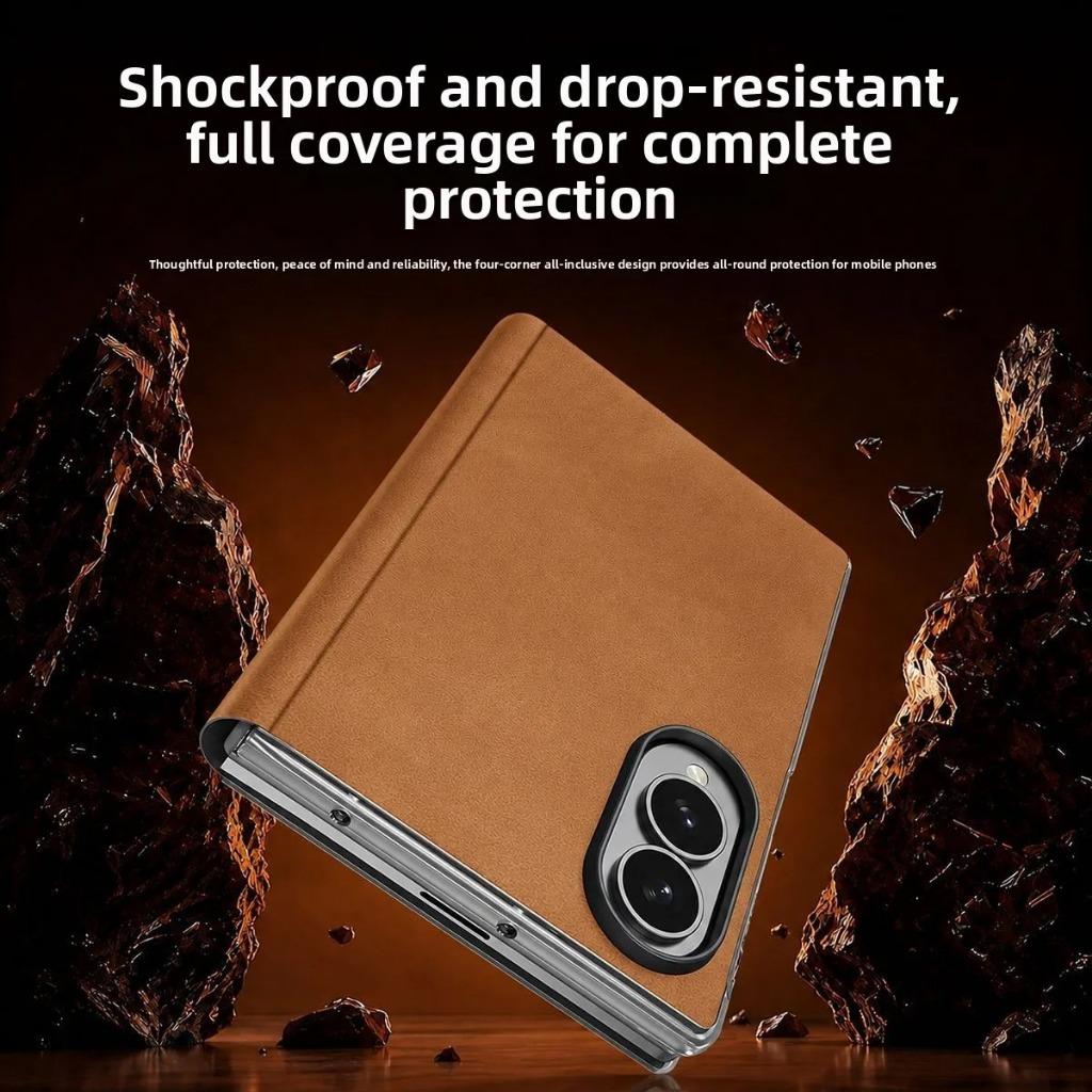 Retro Sheepskin Leather Phone Case For Samsung Galaxy Z Fold 8 Fold 7 Fold8 Ultra Luxury Hinge Protection Shockproof Thin Cover