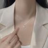 Женское Простое Летнее Ожерелье с Кубическим Цирконием в Форме Капли Воды