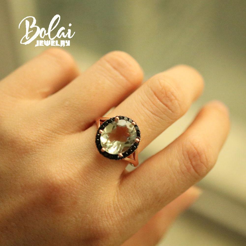 Oval 10*12mm Natural Green Amethyst Jewelry Set 925 Sterling Silver Jewelry Ring Earring for Women Daily Wear Nice Gift