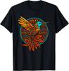Tribal Hummingbird Искусство в стиле коренных американцев Дизайн Футболка Унисекс Летняя Уличная Одежда Топы Хлопок Повседневные Графические Футболки
