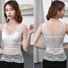 Fashion Mesh Lace Women Crop Tops Vest Push Up Women's Corset Bustier Bra V-Neck Camisole Tank Tops