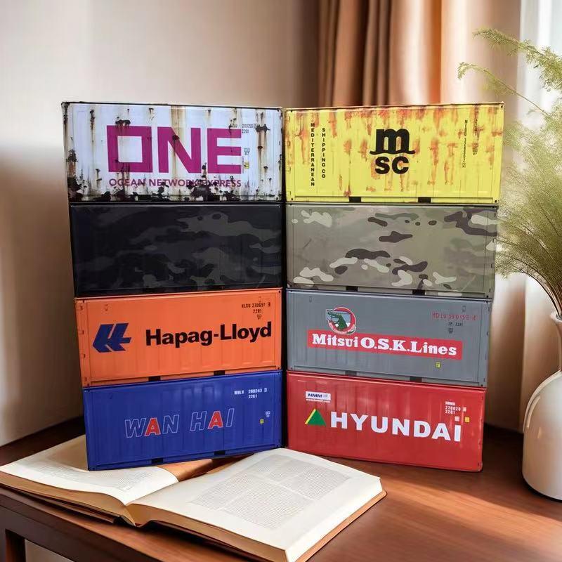 Миниатюрный жестяной контейнер-витрина для фигурок - Модный коллекционный орнамент и подарочная коробка для хранения