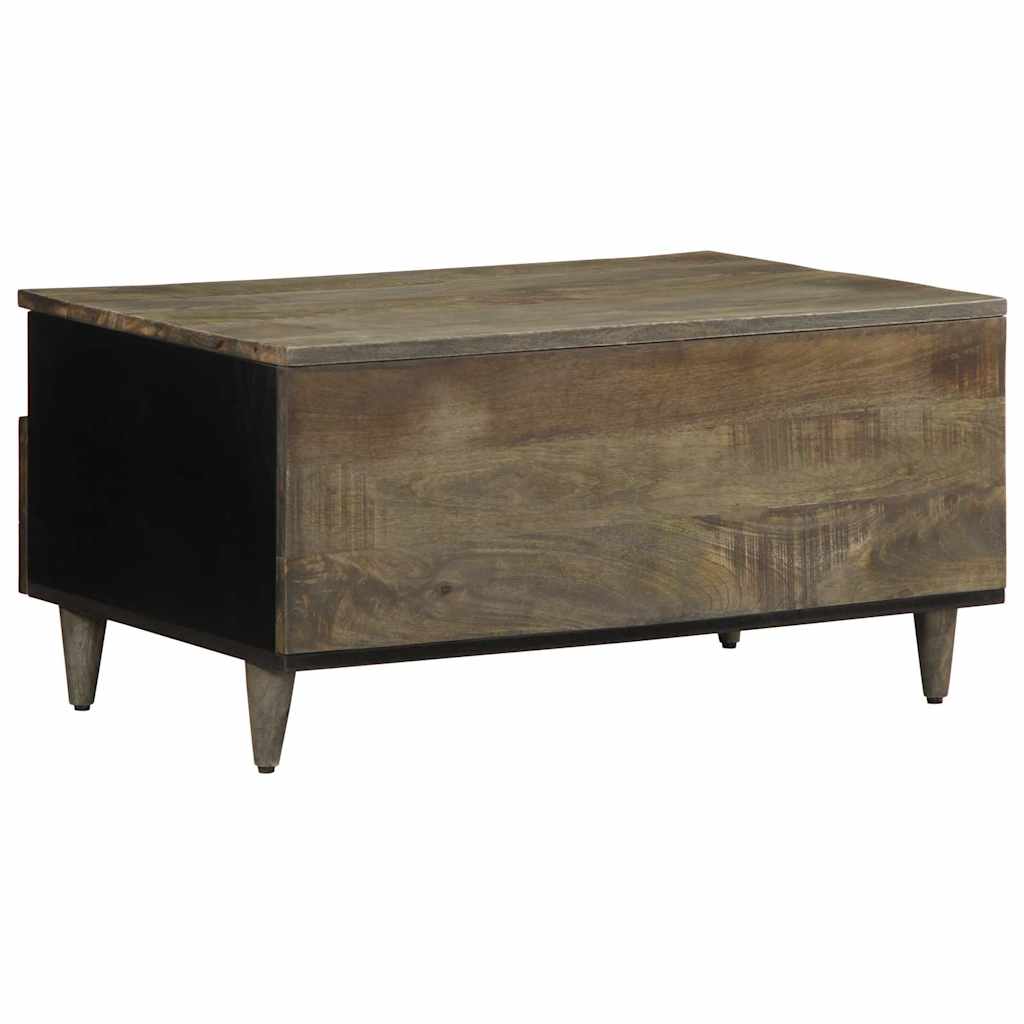 Stolik Kawowy Jasnoszary 80X54X40 Cm Drewno Lite Mango