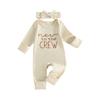Citgeett Autumn Infant Baby Girl Outfit Waffle Knit Long Sleeve Romper Headband Fall Clothes Set