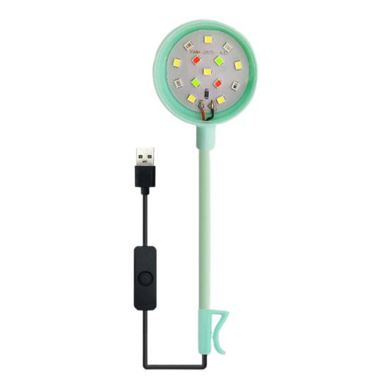 Светодиодный светильник для аквариума, регулируемый на 360 градусов, простой в использовании, водонепроницаемый универсальный зажим для трубки, лампа для аквариумов