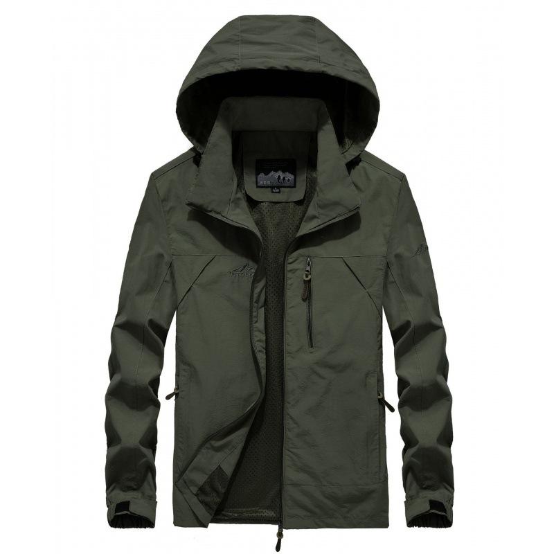 Весеннее пальто, мужская свободная быстросохнущая куртка большого размера, повседневная спортивная ветровка на открытом воздухе, мужской стиль