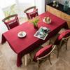 Скатерть для стола Pliante Nordic Red Solid Color Прямоугольная круглая водонепроницаемая анти-пятна льняная хлопковая вечеринка свадьба день рождения