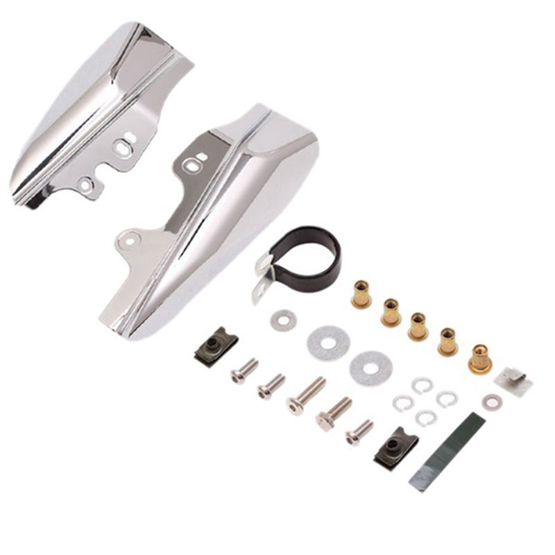 Authentic 1 Set For Touring Street Electra Glide Road King FLHR 2001-2008 Silver Mid Engine Mid Rack Air Deflector Heat Shield P