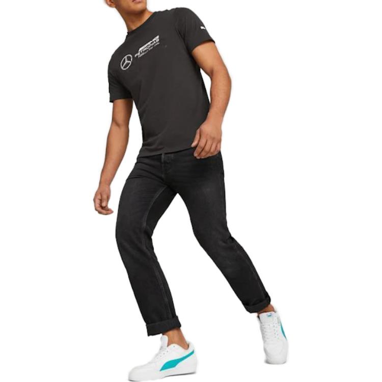 Puma Mapf1 Solid Logo Crew Neck Casual Short Sleeve T-Shirt Men Tops Black 538482-01