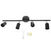 Tracking Lights Ceiling LED 4 60W Adjustable Angle Foldable Matte Black 4 Light Tracking Lighting for Bedroom Hotel