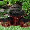 Chinese Inn Statue Ancient Building Model Miniature Japanese Pavilion Decorations Miniature Zen Garden Aquarium Bonsai Ornaments