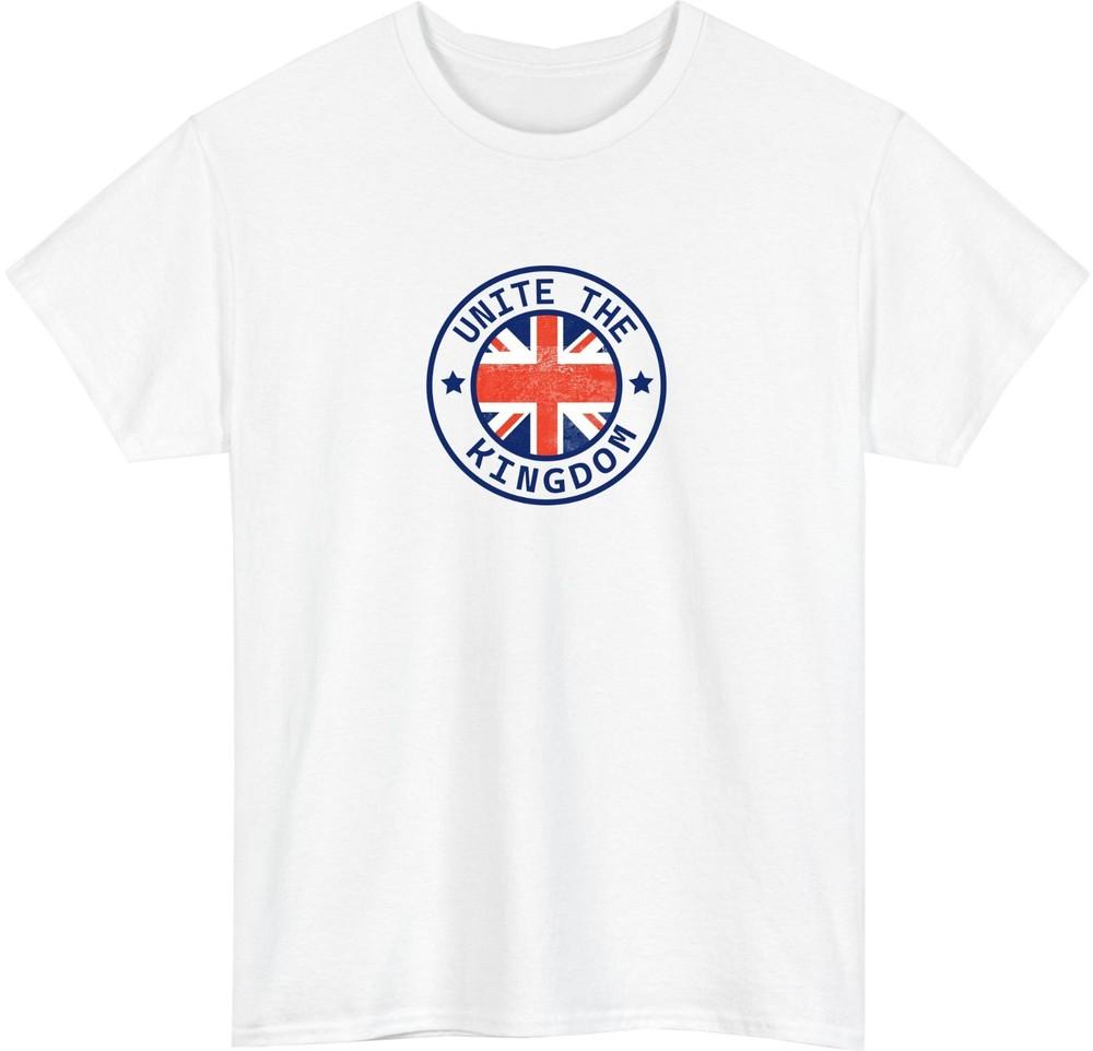 Unite the kingdom tshirt centre chest uk flag british patriotic gift tee top