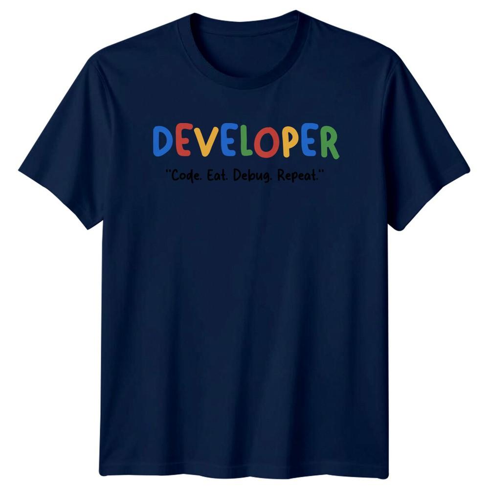 Developer Code Eat Debug Repeat Unisexs TShirt Unisexs Tee Graphic Top