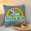 Cushion Cover  Linen  SkinFriendly Soft Decorative Case for Sofa Home Decor Kwaii Puffin Rock PPreschool Pillow cover