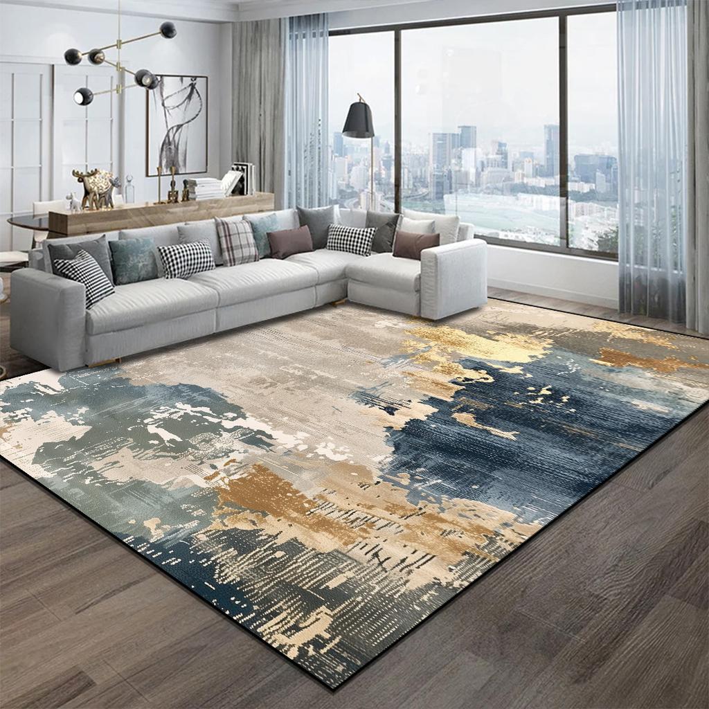 Ковры в скандинавском абстрактном стиле, украшение для гостиной, легко чистящиеся ковры большой площади, декор для спальни, нескользящий коврик для пола