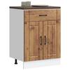 VidaXL Kitchen Cabinet Lucca Old Wood Engineered Wood, Sink Cabinet, Kitchen Cabinet with Drawer, Kitchen Cabinet 853735