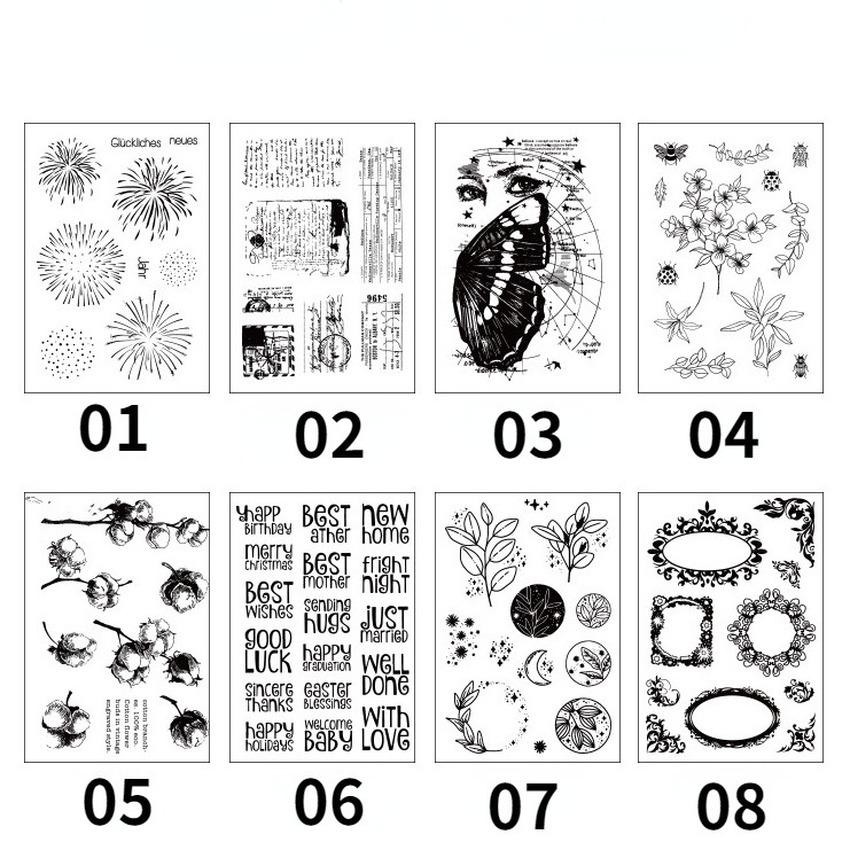 Винтажные 16 стильных прозрачных марок, печать для скрапбукинга/резиновый штамп, журнал, фотоальбом, изготовление карточек
