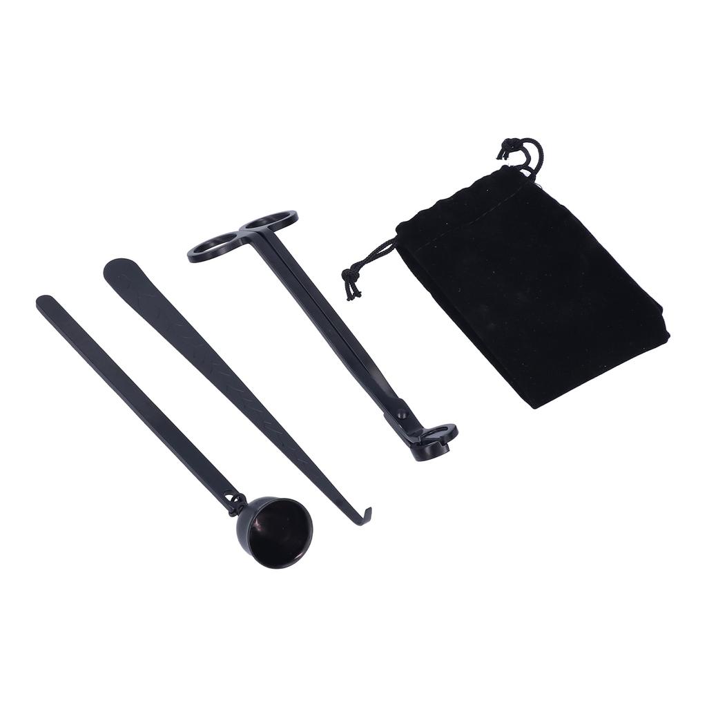 Главная Набор для обрезки фитиля свечи Изысканный элегантный дизайн лотка Полный набор инструментов 3 в 1 Гаситель для свечей