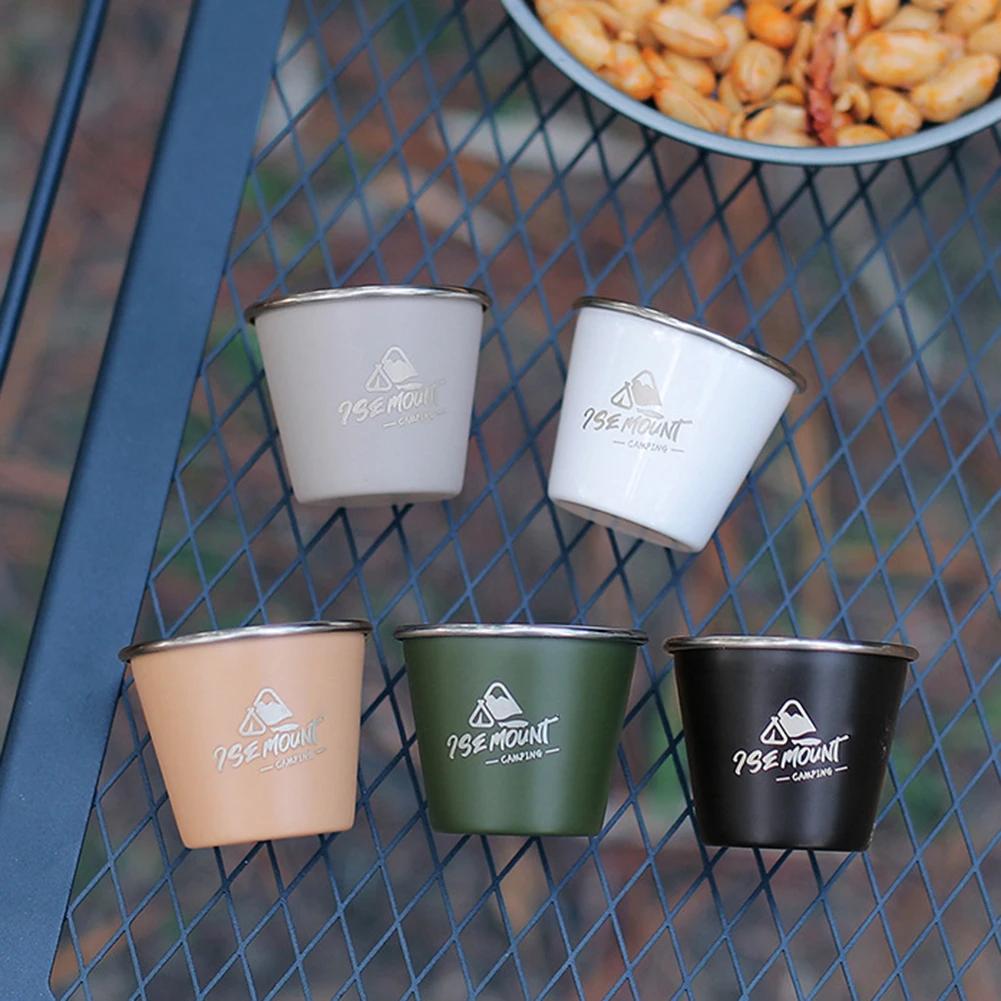 50 мл Мини Кофейная Кружка Бытовая Винная Рюмка 304 Нержавеющая Сталь Пивная Кружка Штабелируемая Легкая Пинтовая Кружка Портативная Металлическая Чайная Чашка