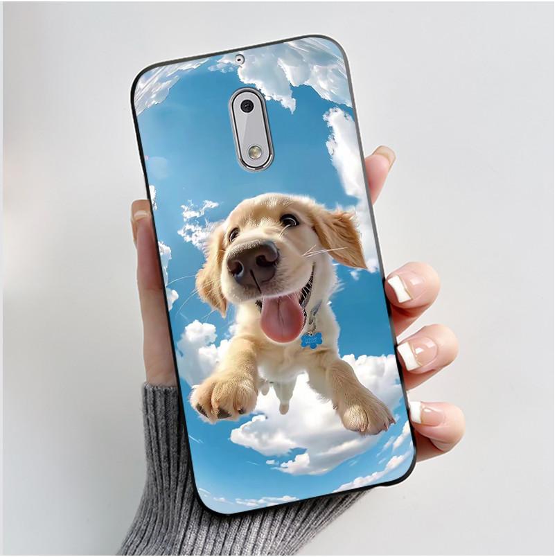 Для Nokia 6 Новый Модный Простой Черный Чехол Для Телефона Для Nokia 6.1 Plus/Nokia X6 Мягкий Противоударный Бампер Милый Кролик Светильник Чехол