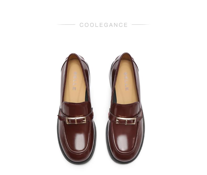 Belle Thick High Heel Loafers for Women