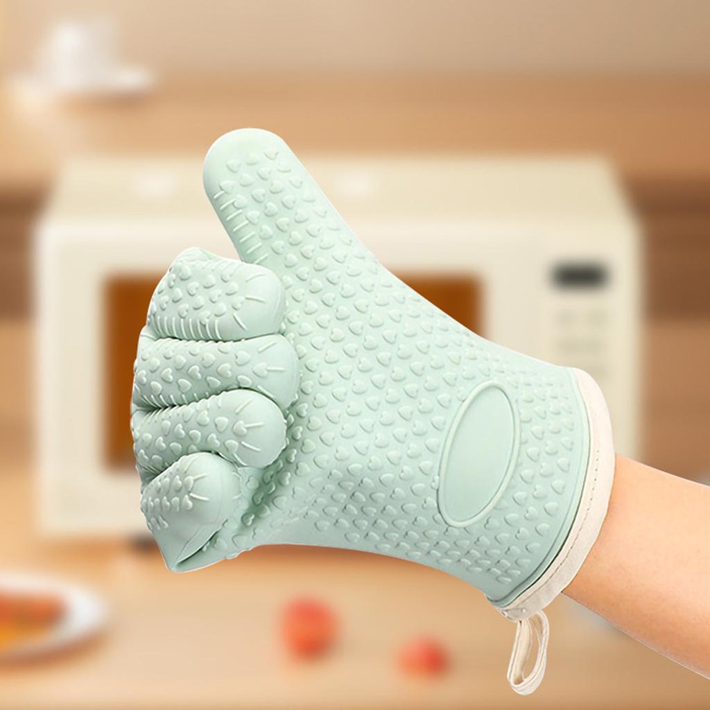 1 пара утолщенных силиконовых перчаток, противоскользящих и устойчивых к высоким температурам, перчатки для запекания в духовке, перчатки для использования в микроволновой печи