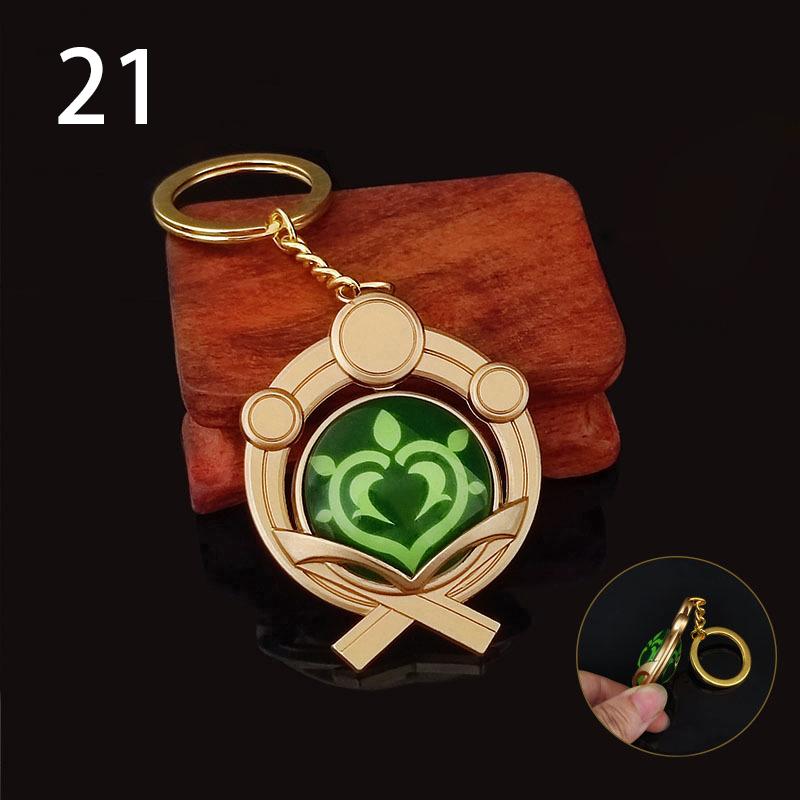 1 шт. Vision Lnazuma Eye Of Original God игрушка брелок светящийся брелок игра Genshin Impact 7 Element Weapons Ganyu