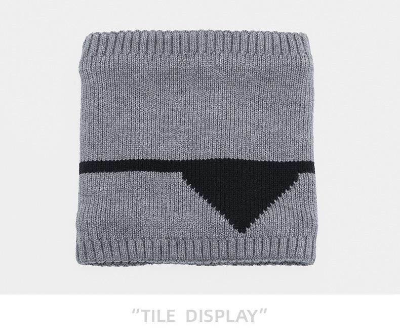 Мужской модный зимний шерстяной трикотажный шарф для шеи