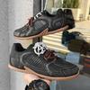 Новые ретро туфли на плоской подошве для мужчин на шнуровке, противоскользящие, трендовые, универсальные, повседневные, спортивные