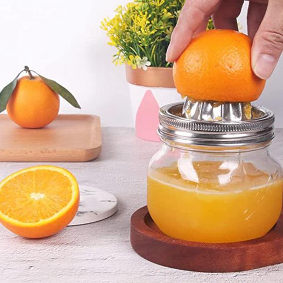 Yousheng Lemon Orange Juicer Ручная соковыжималка Ручной пресс-соковыжималка Крышка для банки Mason с широким горлом Соковыжималка для цитрусовых