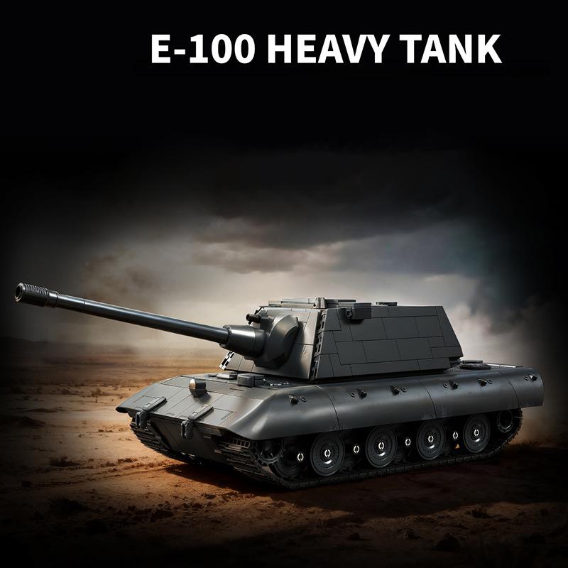 1:28 12GO WW2 Военные Танки Набор Строительных Блоков Игрушки E-100 ТЯЖЕЛЫЙ ТАНК ТИГР PANZER VIII MAUS Модель Кирпичи DIY Игрушка для Мальчиков Подарок