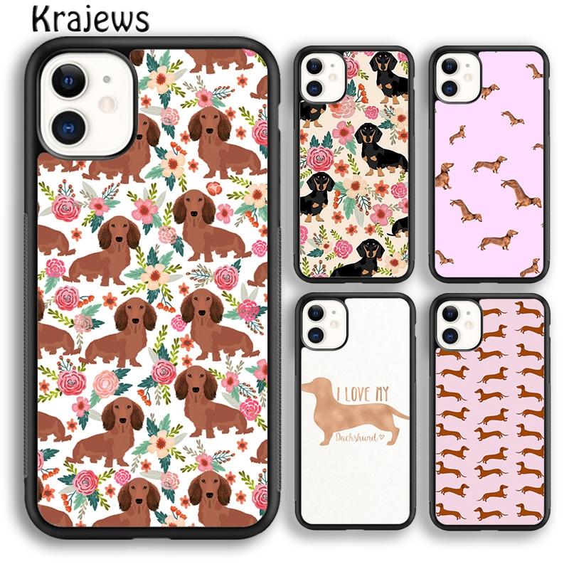 Krajews Sausage Dog Dachshund Art Soft Phone Case Cover For iPhone 14 5 6s 7 8 Plus XR XS 11 12 13 Pro Max Samsung S21 S22ultra