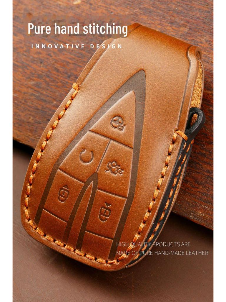 Чехол для ключа из кожи Crazy Horse для Changan CS75plus, Oushang X7, Yidong и CS35