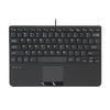 Perixx Keyboard with Touchpad Wired Mini USB Pantograph Key Equipped with 2 USB Hubs US Layout PERIBOARD-525US 28.4x18.2x2.8cm
