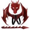 Animal Cospty Dragon Costume Purim Christmas Gift Carnival Party Cosplay Set Wing and Tail faucet Costume