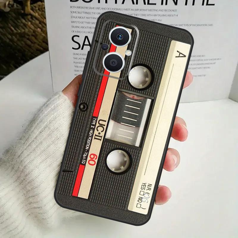 Cassette Mix Tape Case For OPPO Reno 8T 4Z 5Z 8 10 11 Pro 4 5 6 7 Lite OPPO Find X6 Pro X3 X2 X5 Lite Cover