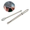 Stainless Steel Garment Clips Sewing DIY Elastic Band Tape Punch Cross Stitch Threader Wear Rope Elastic Clamp Sewing Tools