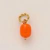 New stainless steel 12-month birthstone pendant, DIY handmade accessory, gold-plated