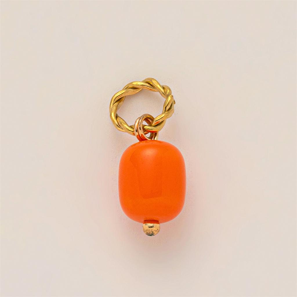 New stainless steel 12-month birthstone pendant, DIY handmade accessory, gold-plated
