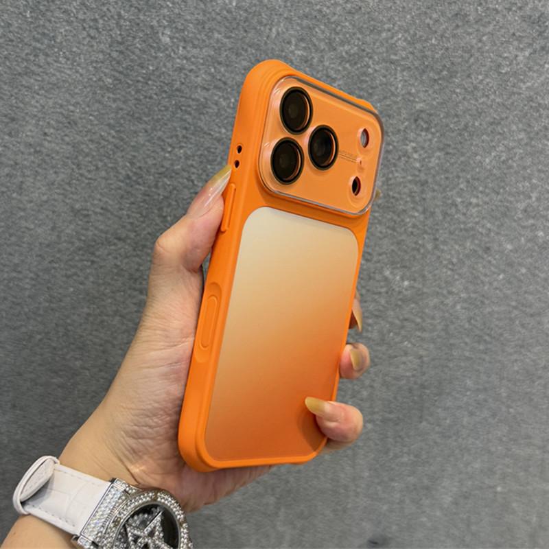 Новая модель подходит для чехла для мобильного телефона iPhone17, постепенное изменение контрастного цвета, большое прозрачное окно для камеры, чехол с защитой четырех углов для Apple 16