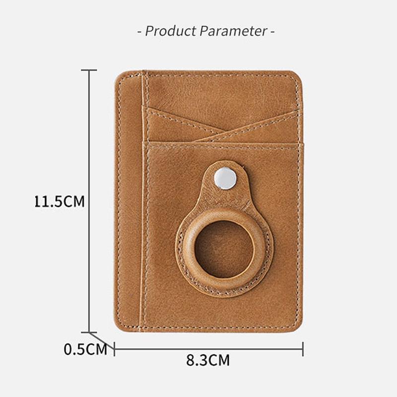 Leather Airtag Card Holder Wallet Men Airtag Card Holder Wallet Case Airt Tag Male Wallet with Airtag Holder